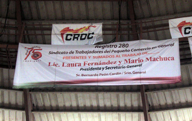 Sindicato de trabajadores del Pequeño Comercio en General. PRI Cancun.