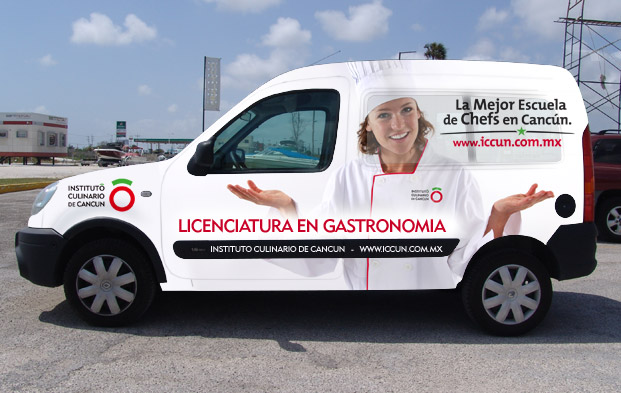Imagen grafica para automoviles y camiones publicitarios en Cancun.