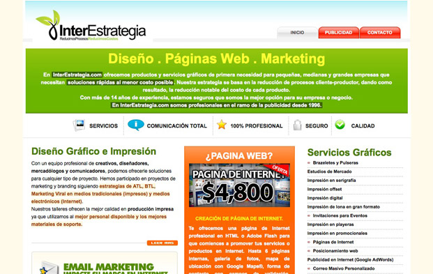 InterEstrategia - Diseñ de pagina de Internet en Mexico