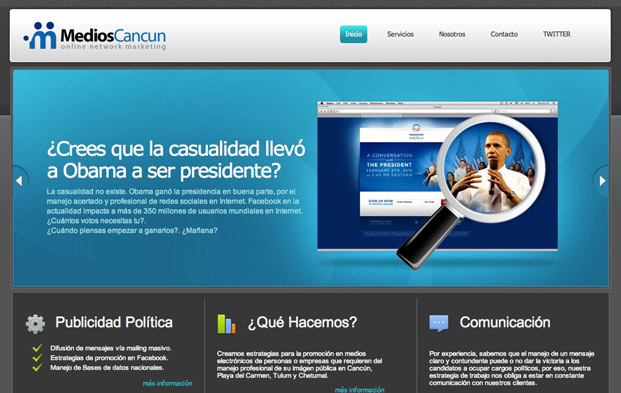 Medios Cancun es el portal que promueve el uso correcto de herramientas de difusion politica en Cancun.