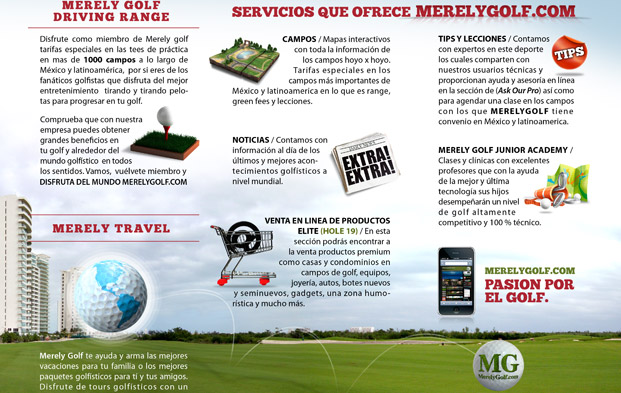 Merely Golf Cancun - Diseño de imagen publicitaria