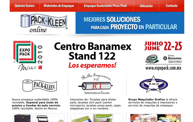 Pack-Kleen Mexico - Diseño y programacion de paginas de internet