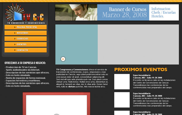Diseño - propuesta de pagina de Internet para Portal de informacion en Quintana Roo