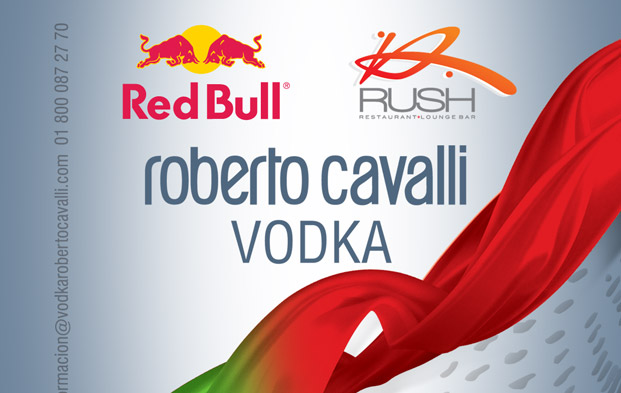 Diseño de invitacion para Roberto Cavalli Vodka, Red Bull y Rush en Cancun