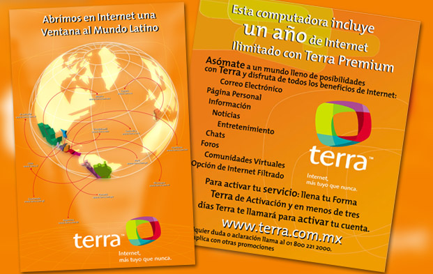 Diseño de publicidad para Terra Networks Mexico